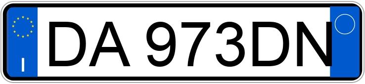 Numer rejestracyjny DA973DN posiada FIAT Panda 2a serie