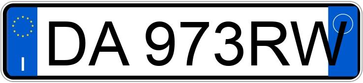 Numer rejestracyjny DA973RW posiada FIAT Panda 2a serie