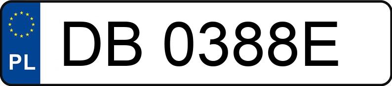 Numer rejestracyjny DB 0388E posiada VOLKSWAGEN Caddy GP 2.0 TDI MR`11 E5 2.3t 4MOTION - DB0388E