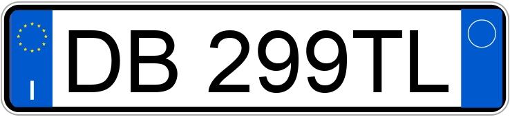 Numer rejestracyjny DB299TL posiada VOLKSWAGEN Touran