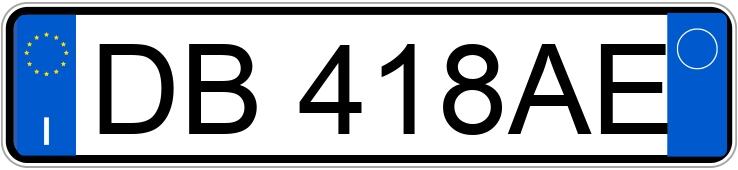 Il numero di registrazione DB418AE ha FIAT Ulysse Il numero di registrazione DB418AE ha FIAT Ulysse