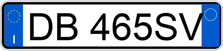 Numer rejestracyjny DB465SV posiada VOLKSWAGEN Golf 5a serie