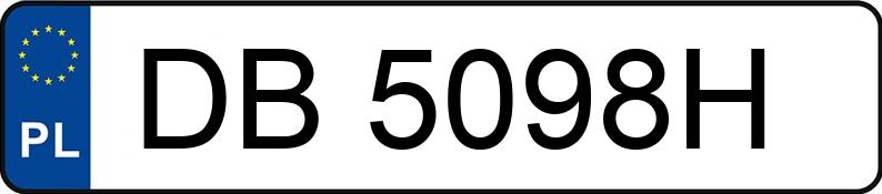 Numer rejestracyjny DB 5098H posiada SUZUKI Swift 1.3 MR`05 E4 GS - DB5098H