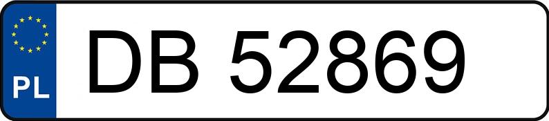 Numer rejestracyjny DB 52869 posiada FORD SIERRA - DB52869