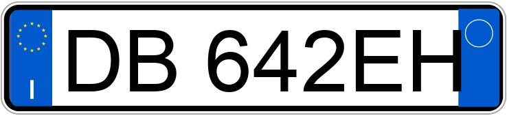 Numer rejestracyjny DB642EH posiada FIAT Panda 2a serie