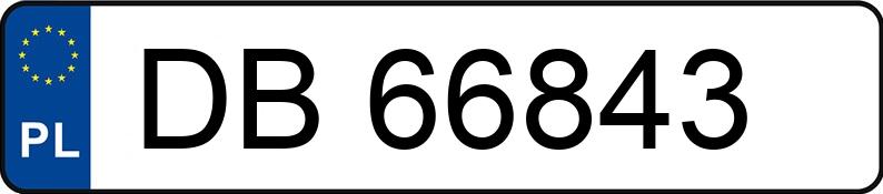 Numer rejestracyjny DB 66843 posiada RENAULT CLIO 1,4 - DB66843