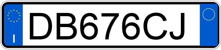 Numer rejestracyjny DB676CJ posiada PEUGEOT 206