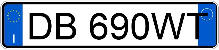 Numer rejestracyjny DB690WT posiada FIAT Grande Punto