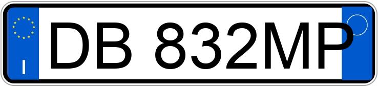 Numer rejestracyjny DB832MP posiada FIAT Panda 2a serie