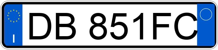 Numer rejestracyjny DB851FC posiada TOYOTA Carina E