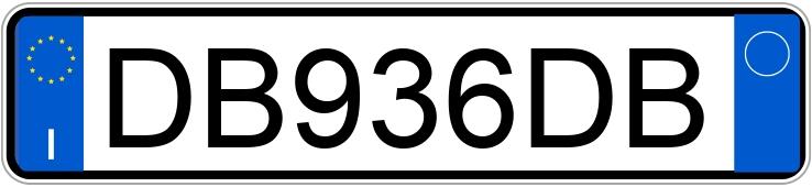 Numer rejestracyjny DB936DB posiada HONDA Civic 8a serie