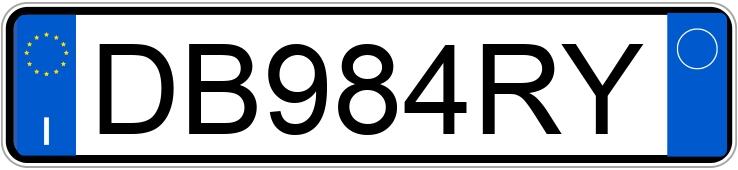 Numer rejestracyjny DB984RY posiada TOYOTA Yaris 2a serie