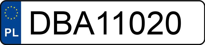 Numer rejestracyjny DBA 11020 posiada TOYOTA YARIS - DBA11020