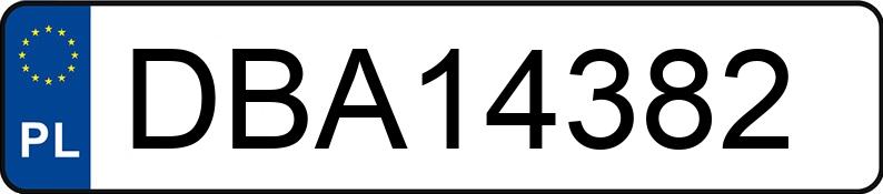 Numer rejestracyjny DBA 14382 posiada SEAT ALTEA - DBA14382