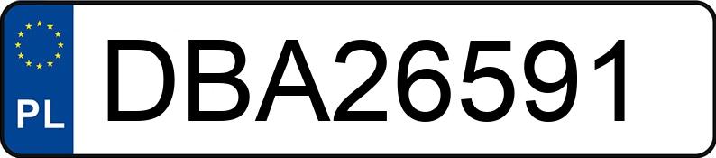 Numer rejestracyjny DBA 26591 posiada FIAT PANDA - DBA26591