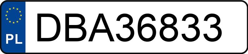 Numer rejestracyjny DBA 36833 posiada FIAT CINQUECENTO 704 - DBA36833