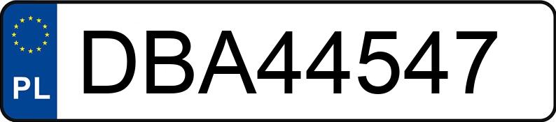 Numer rejestracyjny DBA 44547 posiada RENAULT MASTER - DBA44547