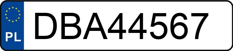 Numer rejestracyjny DBA 44567 posiada RENAULT MEGANE SCENIC - DBA44567