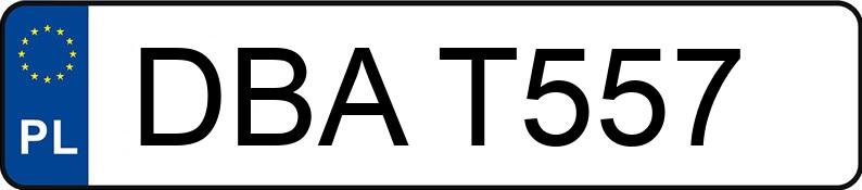 Numer rejestracyjny DBA T557 posiada SAM LAWETA - DBAT557