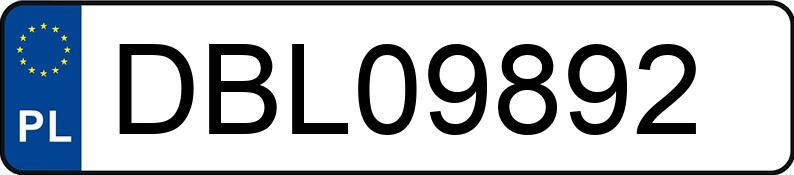 Numer rejestracyjny DBL 09892 posiada FORD MONDEO - DBL09892