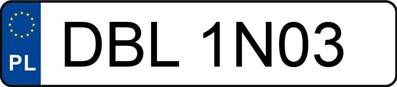 Numer rejestracyjny DBL 1N03 posiada OPEL Vectra B 1.6 MR`99 GL Plus - DBL1N03