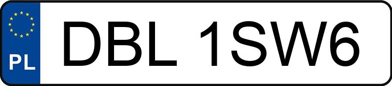 Numer rejestracyjny DBL 1SW6 posiada OPEL OMEGA - DBL1SW6