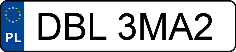Numer rejestracyjny DBL 3MA2 posiada BMW 320D - DBL3MA2