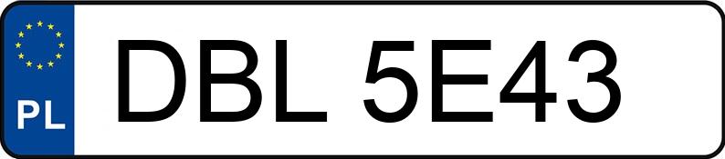 Numer rejestracyjny DBL 5E43 posiada VOLKSWAGEN TOUAREG - DBL5E43