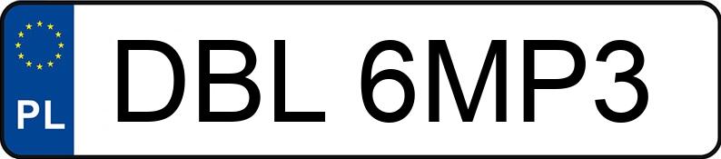 Numer rejestracyjny DBL 6MP3 posiada VOLKSWAGEN GOLF - DBL6MP3