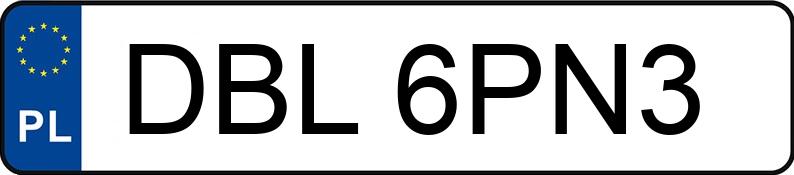 Numer rejestracyjny DBL 6PN3 posiada PEUGEOT 206 CC - DBL6PN3