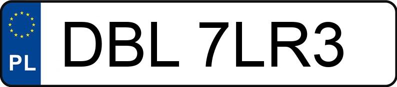 Numer rejestracyjny DBL 7LR3 posiada TOYOTA RAV4 - DBL7LR3