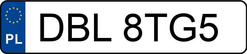 Numer rejestracyjny DBL 8TG5 posiada SUZUKI SWIFT - DBL8TG5