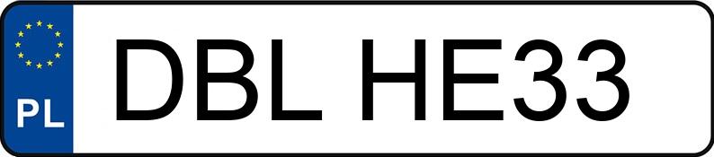 Numer rejestracyjny DBL HE33 posiada PEUGEOT 307 - DBLHE33 Numer rejestracyjny DBL HE33 posiada PEUGEOT 307 - DBLHE33