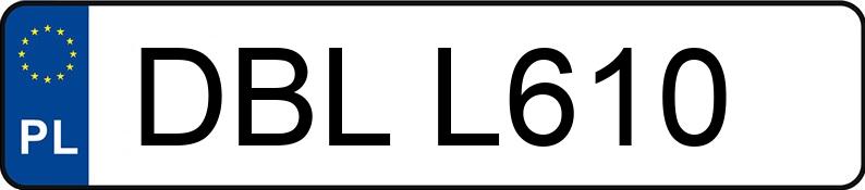 Numer rejestracyjny DBL L610 posiada VOLKSWAGEN GOLF - DBLL610