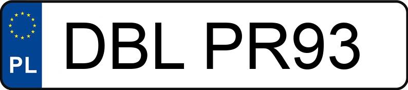 Numer rejestracyjny DBL PR93 posiada OPEL VECTRA - DBLPR93