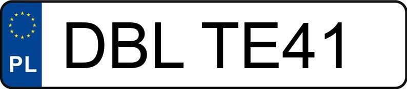Numer rejestracyjny DBL TE41 posiada JAGUAR XJ - DBLTE41 Numer rejestracyjny DBL TE41 posiada JAGUAR XJ - DBLTE41