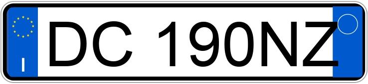 Numer rejestracyjny DC190NZ posiada BMW Serie 3