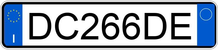 Numer rejestracyjny DC266DE posiada FIAT Panda 2a serie