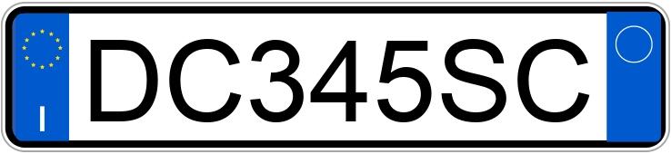 Numer rejestracyjny DC345SC posiada AUDI A3 2a serie Numer rejestracyjny DC345SC posiada AUDI A3 2a serie