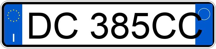 Numer rejestracyjny DC385CC posiada VOLKSWAGEN Golf 5a serie