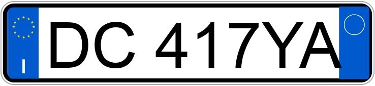 Numer rejestracyjny DC417YA posiada PEUGEOT 207