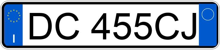 Numer rejestracyjny DC455CJ posiada FIAT Punto 3a serie