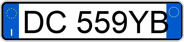 Numer rejestracyjny DC559YB posiada TOYOTA Yaris 2a serie