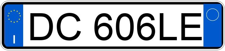 Numer rejestracyjny DC606LE posiada FIAT Panda 2a serie