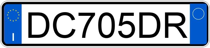 Numer rejestracyjny DC705DR posiada FIAT Croma