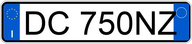 Numer rejestracyjny DC750NZ posiada OPEL Meriva 1a serie