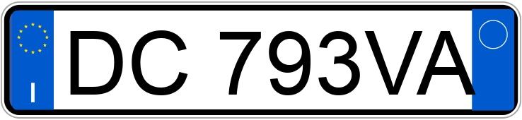 Numer rejestracyjny DC793VA posiada BMW Serie 3