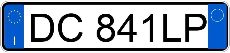 Numer rejestracyjny DC841LP posiada FIAT Idea