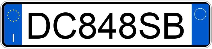 Numer rejestracyjny DC848SB posiada LANCIA Ypsilon