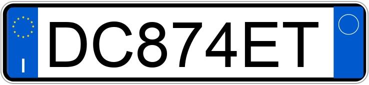 Numer rejestracyjny DC874ET posiada FIAT Stilo